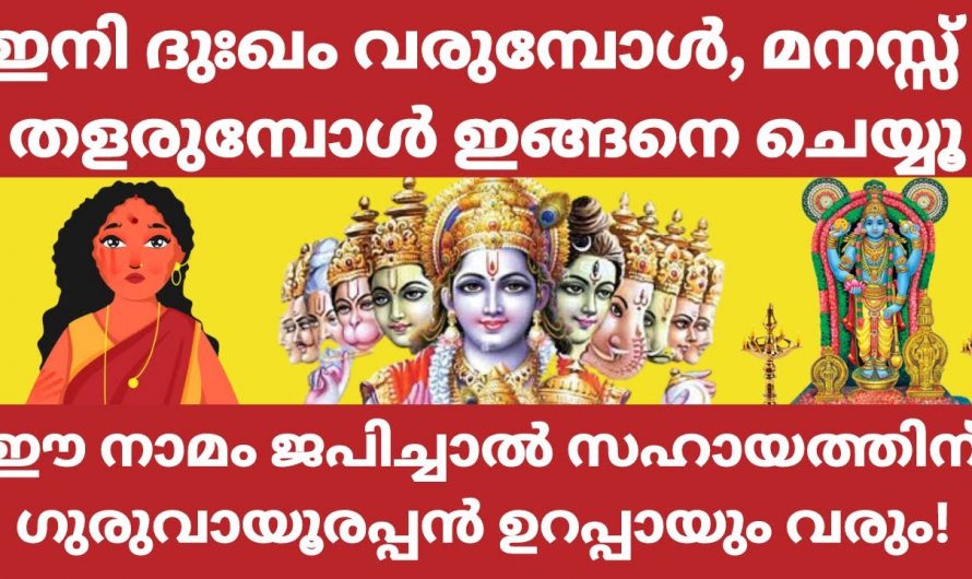 നിങ്ങളുടെ മനസ്സ് തളരുമ്പോൾ നിങ്ങൾക്ക് ഒരുപാട് ദുഃഖങ്ങൾ അനുഭവിക്കുമ്പോൾ ഭഗവാന്റെ ഈ മന്ത്രജപം മാത്രം പറഞ്ഞാൽ മതി