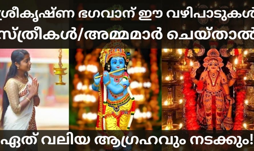 ശ്രീകൃഷ്ണ ഭഗവാന് പ്രധാനമായും ചെയ്യേണ്ട വഴിപാടുകളിൽ ചിലത് ഇവ നിങ്ങൾ ഇവർക്ക് ഇരട്ടി ഫലം ലഭിക്കും