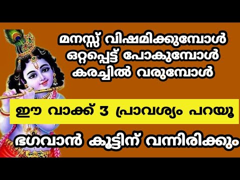 നിങ്ങളുടെ മനസ്സ് വിഷമിക്കുന്ന സമയത്ത് ശ്രീകൃഷ്ണ ഭഗവാനെ ഈ നാമത്തിൽ വിളിച്ച് അപേക്ഷിച്ചു കഴിഞ്ഞാൽ തീർച്ചയായും ഫലം ലഭിക്കും