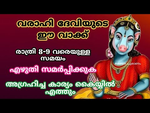 വരാഹിദേവിയുടെ അനുഗ്രഹം ലഭിക്കാനായി ഈ പറയുന്നതുപോലെ ചെയ്തു നോക്കൂ