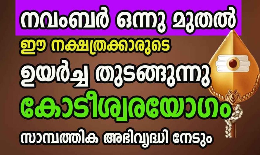 ജീവിതത്തിൽ സൗഭാഗ്യങ്ങളുടെ നെറുകയിൽ നിൽക്കുന്ന ചില നക്ഷത്രക്കാർ