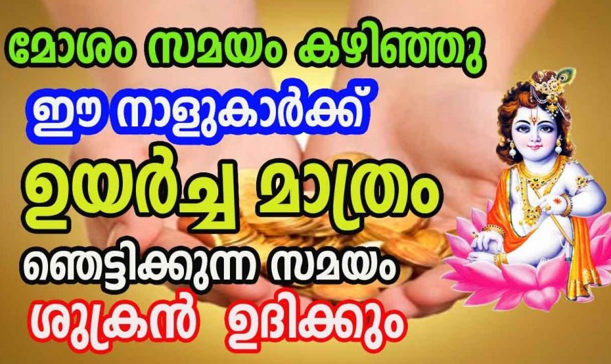 ജീവിതത്തിൽ വലിയ ഉയർച്ചകൾ ഉണ്ടാകാൻ പോകുന്ന ചില നക്ഷത്രക്കാർ