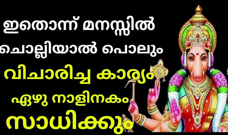 വരാഹിദേവിയോട് ഈ മന്ത്രം ജപിച്ച പ്രാർത്ഥിച്ചു നോക്കൂ തീർച്ചയായും ജീവിതത്തിൽ വിജയം ഉറപ്പാണ്