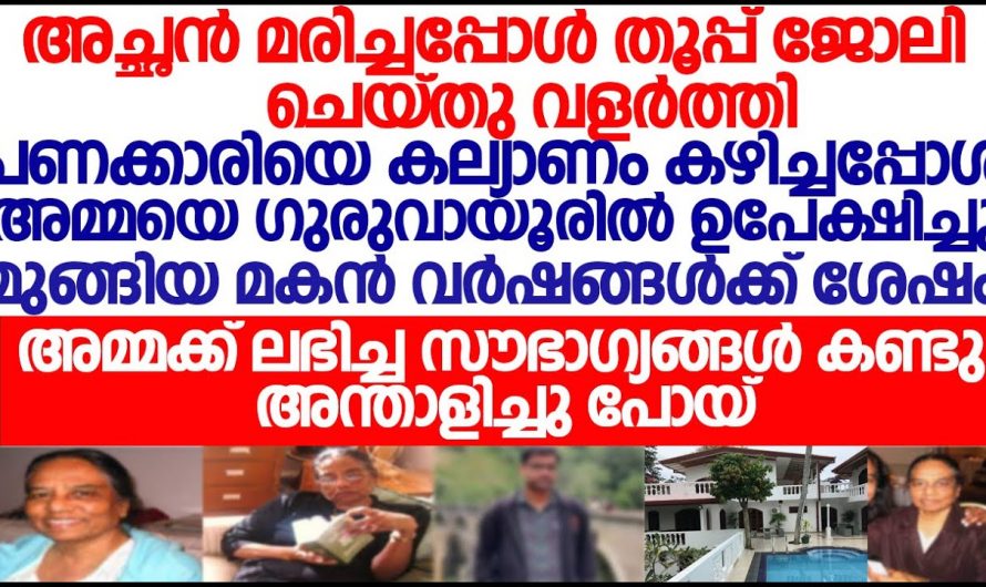 മകനുവേണ്ടി ജീവിച്ചതായിരുന്നു ആ അമ്മ പക്ഷേ അവസാനം മകൻ കൊടുത്ത സമ്മാനം കണ്ടോ