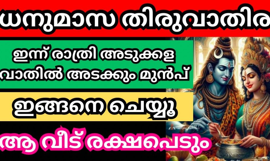 ഈയൊരു തിരുവാതിര വിശേഷപ്പെട്ട ഒരു ദിവസം തന്നെയാണ് തീർച്ചയായും സ്ത്രീകൾ മുടങ്ങാതെ ചെയ്യേണ്ട ഒരു കാര്യം