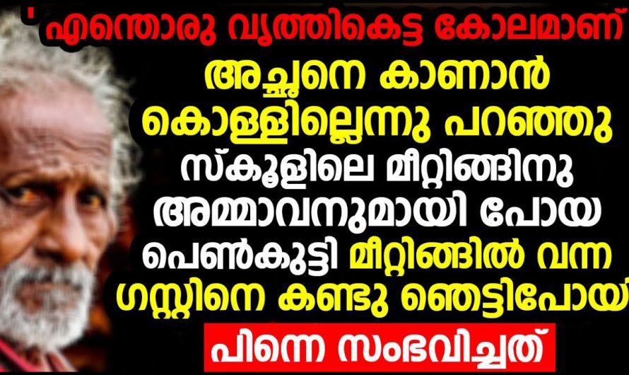 പിടിഎ മീറ്റിങ്ങിന് അച്ഛനെ കൊണ്ടുപോവാൻ പറ്റില്ല അച്ഛന് കൊണ്ടുപോകുന്നത് നാണക്കേടാണ് എന്ന് പറഞ്ഞ മകൾക്ക് സംഭവിച്ചത് കണ്ടോ