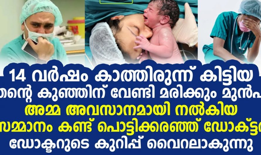 കാത്തിരുന്ന് ആ പൊന്നോമന ഉണ്ടായി പക്ഷേ താലോലിക്കാൻ ആ അമ്മയില്ല