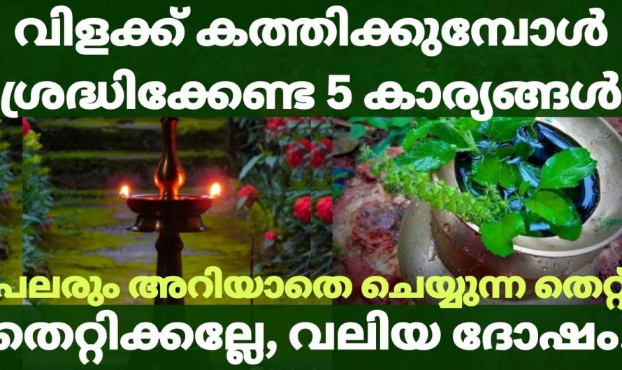 ദിവസവും നിങ്ങൾ വിളക്ക് കത്തിക്കാനുള്ള വരാണെങ്കിൽ തീർച്ചയായും ഇത് അറിഞ്ഞിരിക്കുക