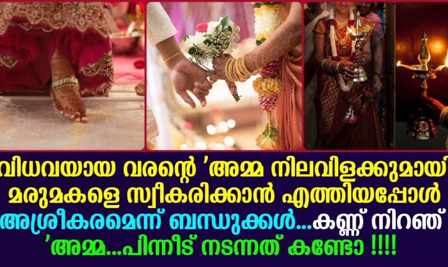 വിവാഹത്തിന്റെ ദിവസം നിലവിളക്കുമായി വിധവയായ അമ്മ വന്നു നിൽക്കുന്നുണ്ടായിരുന്നു അശ്ലീഹരം എന്നുപറഞ്ഞ് എല്ലാവരും നീക്കിയപ്പോൾ ആ വധു ചെയ്തത് കണ്ടോ