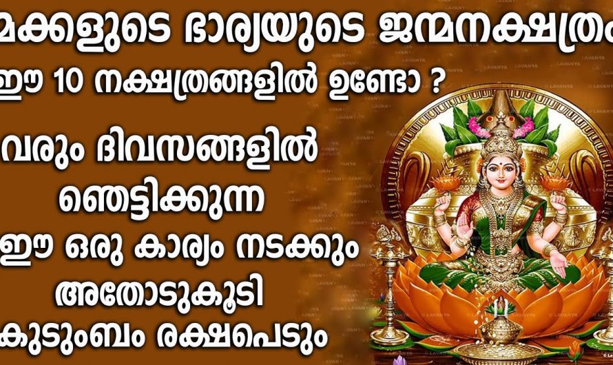 ഈ നക്ഷത്രക്കാർ നിങ്ങളുടെ മകളോ മകനോ ആണോ എന്നാൽ തീർച്ചയായും നിങ്ങൾക്ക് സൗഭാഗ്യങ്ങൾ