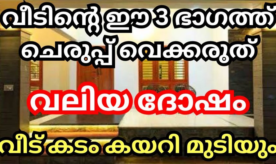 നിങ്ങളുടെ ചെരുപ്പുകൾ നിങ്ങൾ ഈ സ്ഥാനത്താണോ വീടുകളിൽ വയ്ക്കുന്നത് എന്നാൽ തീർച്ചയായും നിങ്ങൾക്ക് ദോഷം