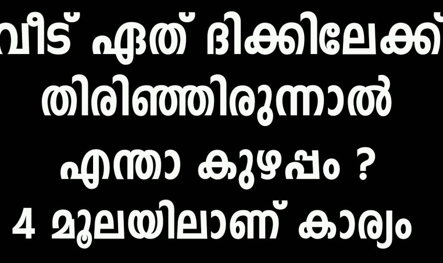 നിങ്ങളുടെ വീട്ടിലെ ദിശയിൽ ഇത്തരത്തിലുള്ള വസ്തുക്കൾ ഉണ്ടോ എന്നാൽ തീർച്ചയായും ശ്രദ്ധിക്കുക