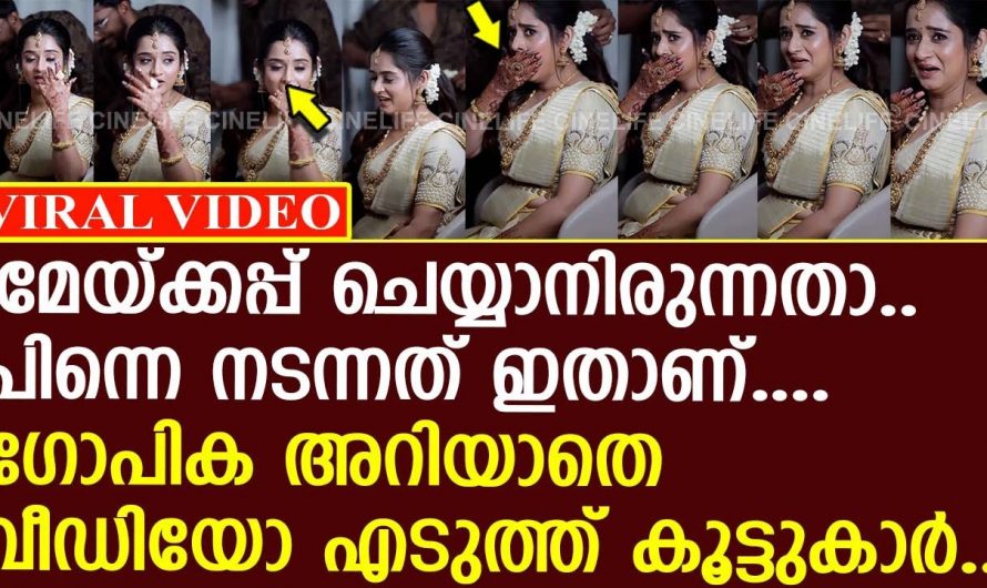 ഗോപികയുടെ വിവാഹത്തിനായി മേക്കപ്പ് ചെയ്യാൻ ഇരുന്നതും ഗോപിക ഉറങ്ങിപ്പോയി  ആ രസകരമായ കുറിപ്പ് ഇങ്ങനെ