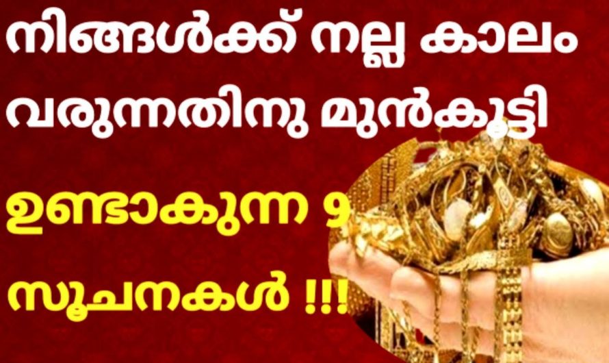 100% ഉറപ്പ്. ലക്ഷണങ്ങൾ കാണാൻ സാധിച്ചാൽ മനസ്സിലാക്കൂ നിങ്ങൾക്ക് നല്ല കാലം വരാൻ പോകുന്നു.