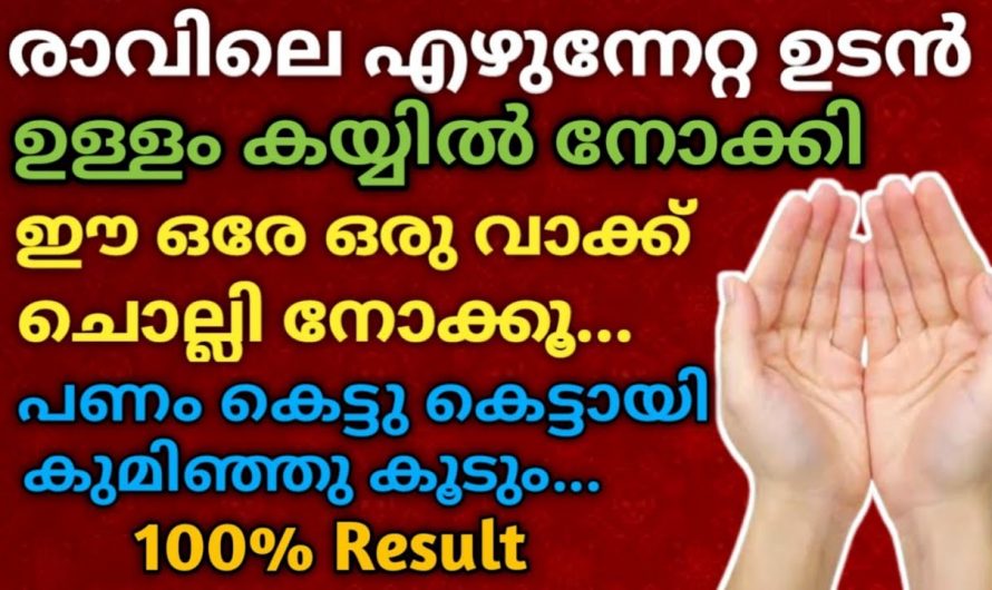 രാവിലെ എഴുന്നേറ്റ് ഉടനെ തന്നെ ഈ പ്രവർത്തി ചെയ്താൽ സാമ്പത്തികമായി നിങ്ങൾ ഉയരും എന്ന കാര്യത്തിൽ 100% ഉറപ്പ്.