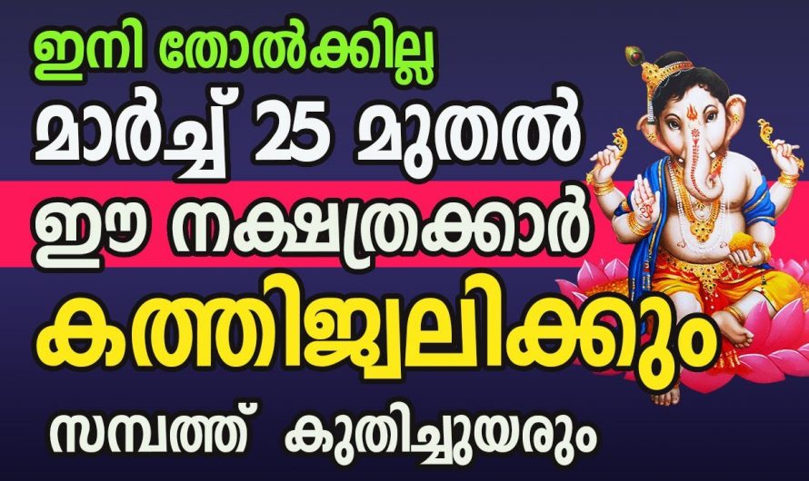 ഇനി ഇവരുടെ ജീവിതത്തിൽ പരാജയം എന്നൊന്നില്ല 100% ഉറപ്പ് ഗണപതി ഭഗവാന്റെ അനുഗ്രഹം ലഭിച്ച നാളുകാരെ കണ്ടോ.