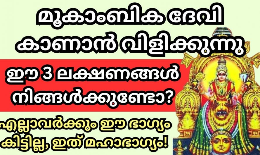 ഈ ലക്ഷണങ്ങൾ കാണുന്നുണ്ടോ എന്നാൽ ഉടനെ തന്നെ മൂകാംബിക ക്ഷേത്രത്തിലേക്ക് പോകു. അമ്മ നിങ്ങളെ കാത്തിരിക്കുന്നു.