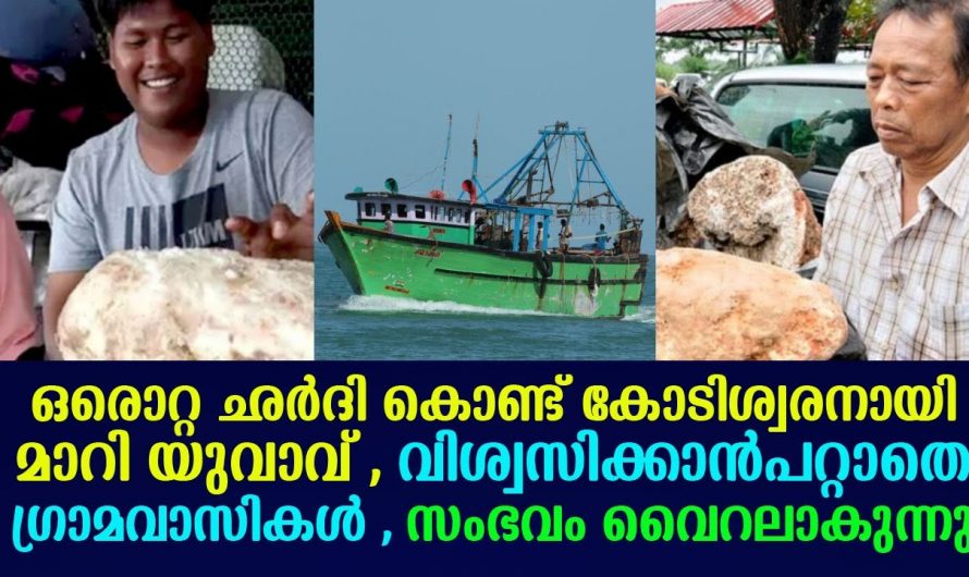 കടലിൽ നിന്നും നിധി കിട്ടിയ ചെറുപ്പക്കാരൻ. ഒരു ഛർദ്ദി കൊണ്ടാണ് അയാളുടെ ജീവിതം മാറിമറിഞ്ഞത്. ഇതാ നോക്കൂ.