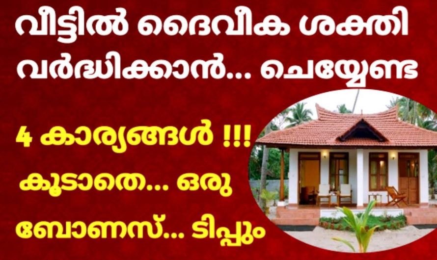 വീട്ടിൽ ദൈവീകത വർദ്ധിപ്പിക്കുവാൻ ചെയ്യേണ്ട പ്രധാന കാര്യങ്ങൾ. ഇങ്ങനെ ചെയ്താൽ ഈശ്വര സാന്നിധ്യം വീട്ടിലുണ്ടാകും.