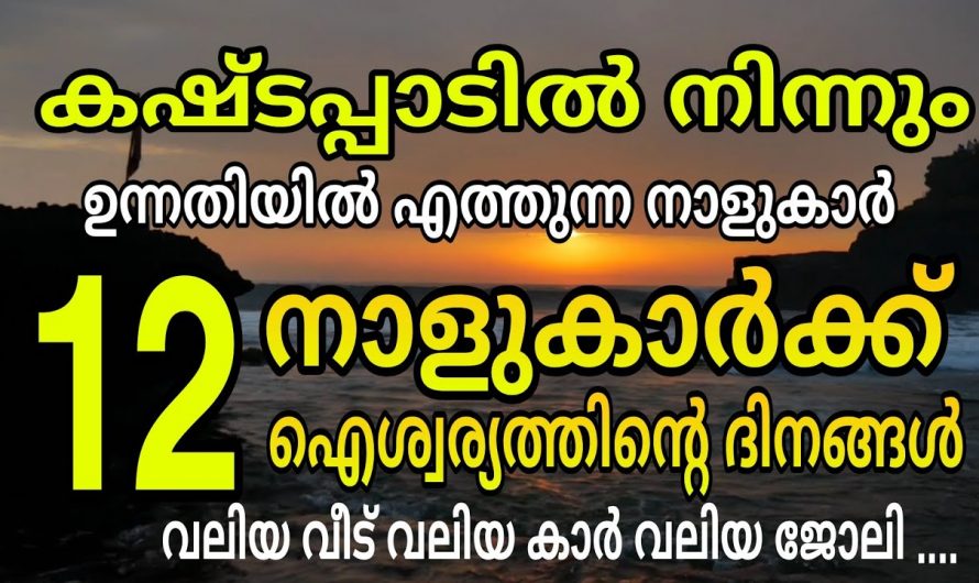 ഈ നക്ഷത്രക്കാർ ഇനി കഷ്ടപ്പാടിൽ നിന്നും കരകയറും. ഭാഗ്യം ഇവരെ ഇനി തേടിയെത്തും.