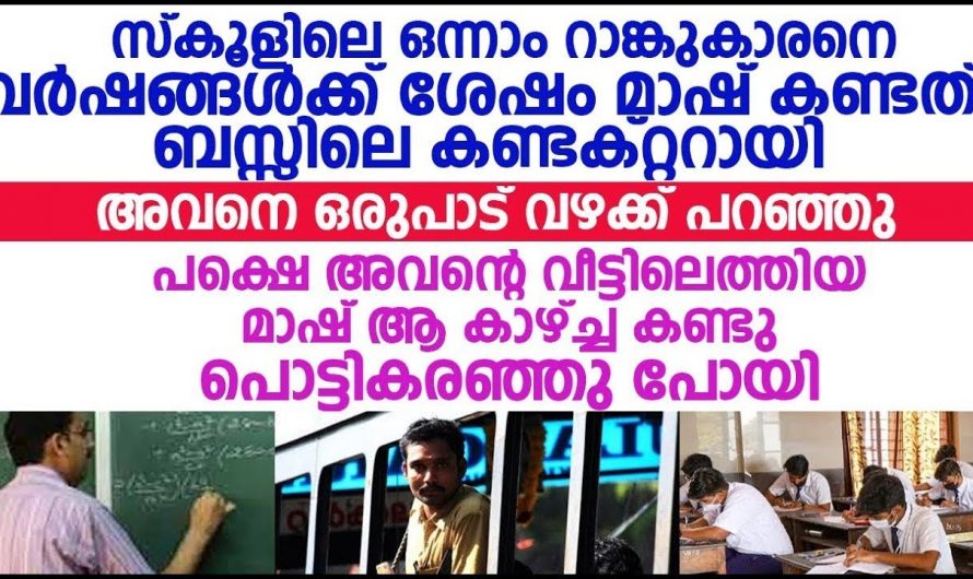 സ്കൂളിൽ ഒന്നാം റാങ്ക് വാങ്ങിയ വിദ്യാർത്ഥിയെ ബസ് കണ്ടക്ടർ ആയി കാണേണ്ടിവന്ന അധ്യാപകൻ പിന്നീട് സംഭവിച്ചത് കണ്ടോ.