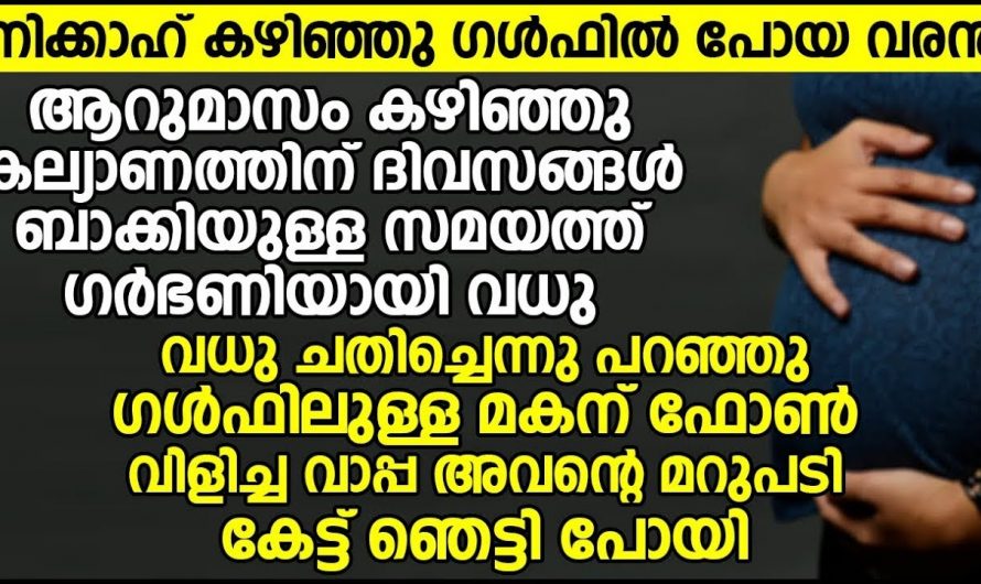 കല്യാണത്തിന് മുൻപേ വധു ഗർഭിണിയായി.  നാട്ടുകാർ പലതും പറഞ്ഞെങ്കിലും വരൻ പറഞ്ഞത് കേട്ടോ.