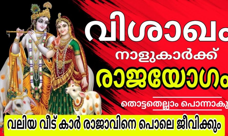 ആരും അസൂയപ്പെട്ടു പോകുന്ന രാജയോഗ സമയമാണ് വിശാഖം നക്ഷത്രക്കാർക്ക് വന്നിരിക്കുന്നത്. ഇത് കാണാൻ മറക്കല്ലേ.