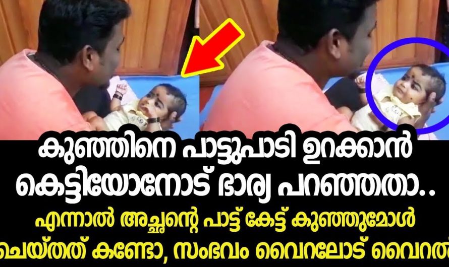 അച്ഛന്റെ പാട്ടിൽ മയങ്ങി കുഞ്ഞി പെണ്ണ്. ഉറങ്ങാൻ വേണ്ടി പാടിയതാ. പക്ഷേ സംഭവിച്ചത് കണ്ടോ.